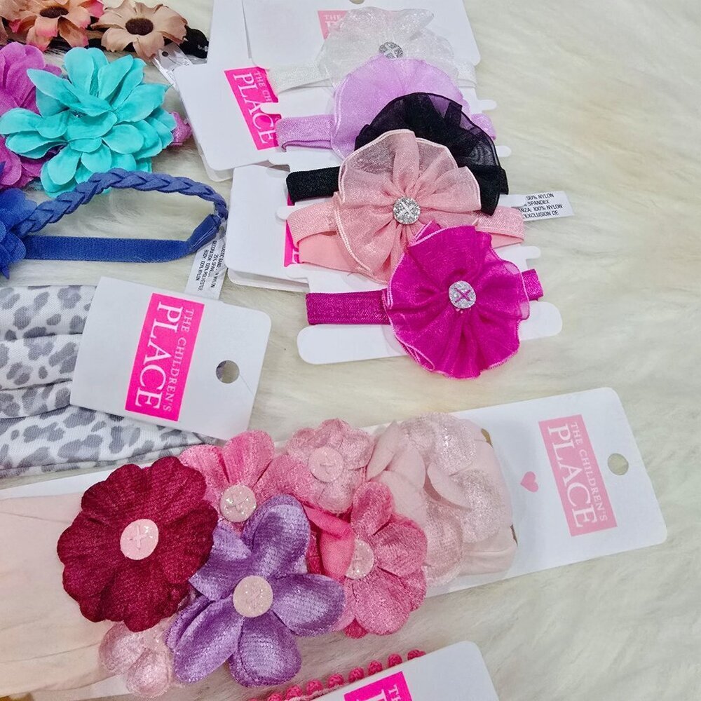 THE CHILDREN’S PLACE ✦ Girls Floral Headwrap Variety Lot ✦ Set of 9 NWT - Picture 5 of 8